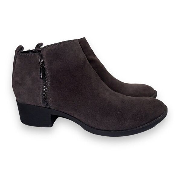 Kenneth Cole Levon Suede Ankle Zip Boots Grey Women's 8.5 - Picture 4 of 11